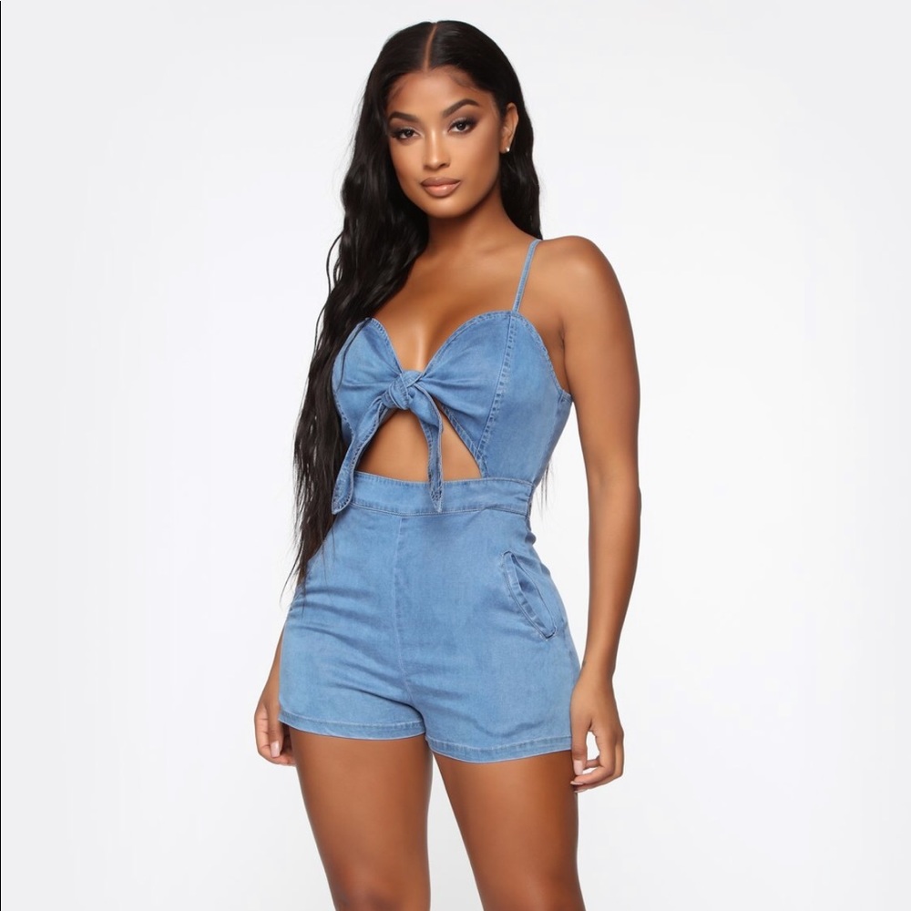 Denim romper